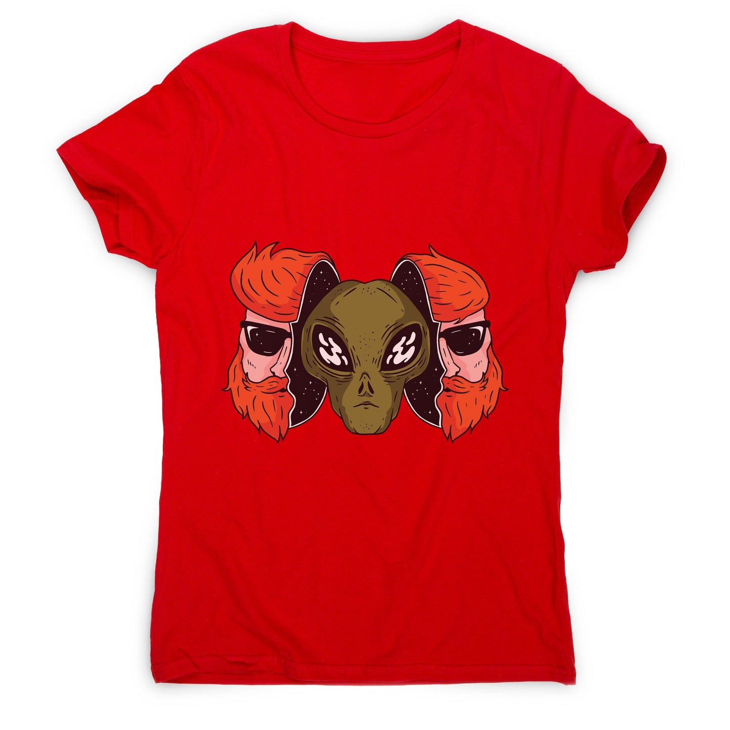 Hipster alien funny space women's t-shirt