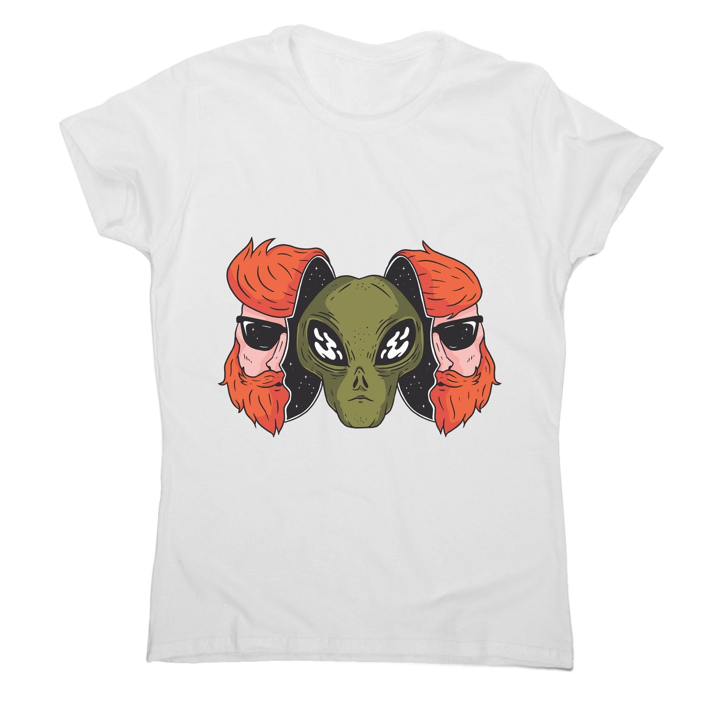 Hipster alien funny space women's t-shirt