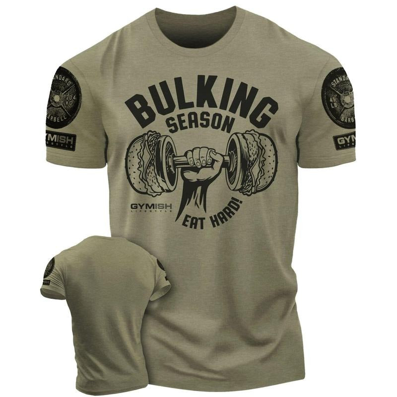 070. Bulking Season Workout Gym T-Shirt for Men Hoodie, Sweatshirt | UrbanDripWear.com