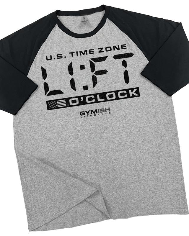 089. RAGLAN LIFT O'Clock Funny Workout Gym T-Shirt for Men Hoodie, Sweatshirt | UrbanDripWear.com