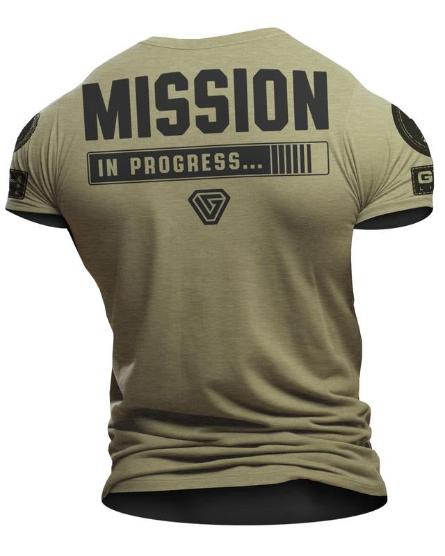 099. Mission In Progress Back Design Funny Workout Gym T-Shirt for Men Hoodie, Sweatshirt | UrbanDripWear.com