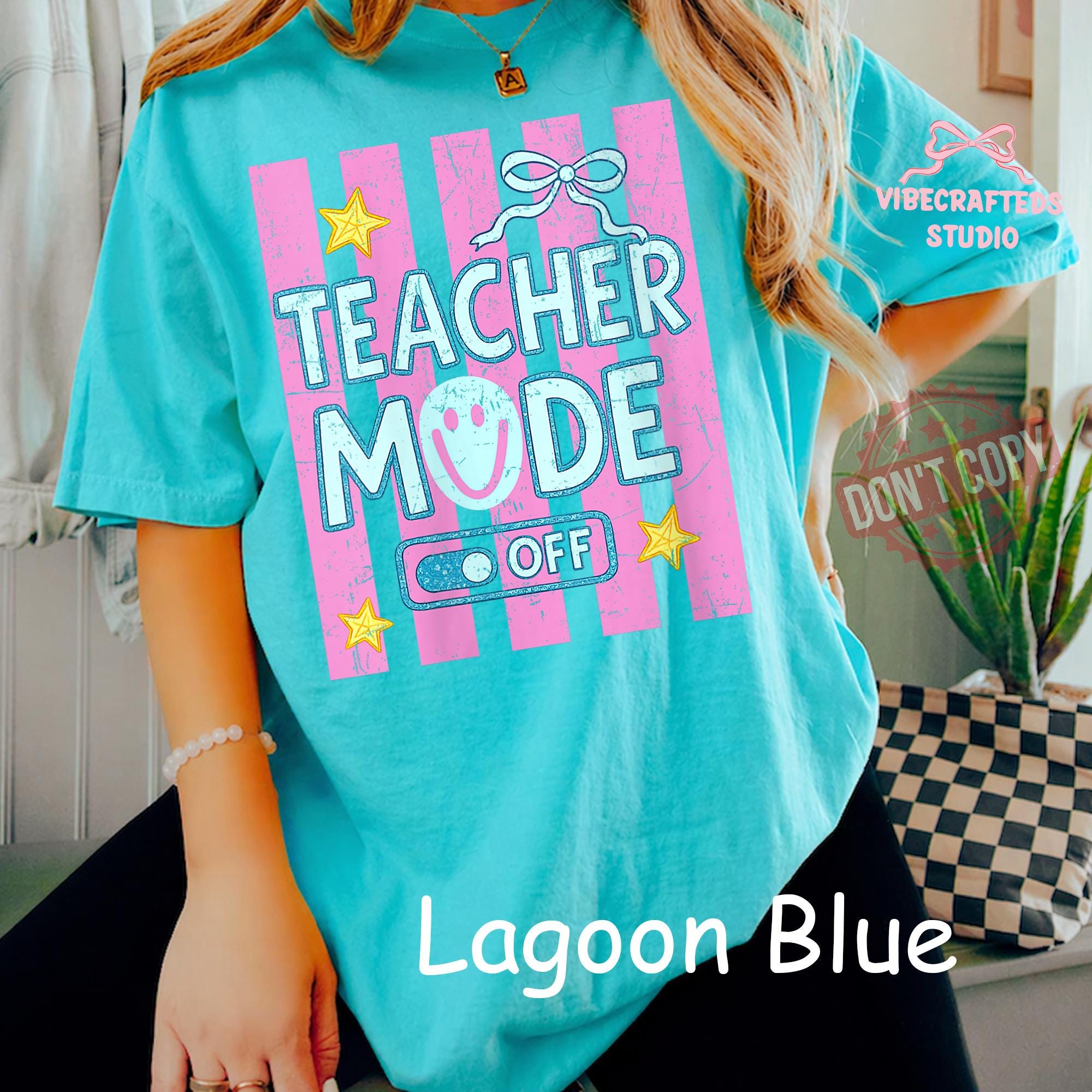 Teacher Mode Off Teacher Summer Break Comfort Colors Tee End School Year Teacher Last Day School Teacher Tee (2)