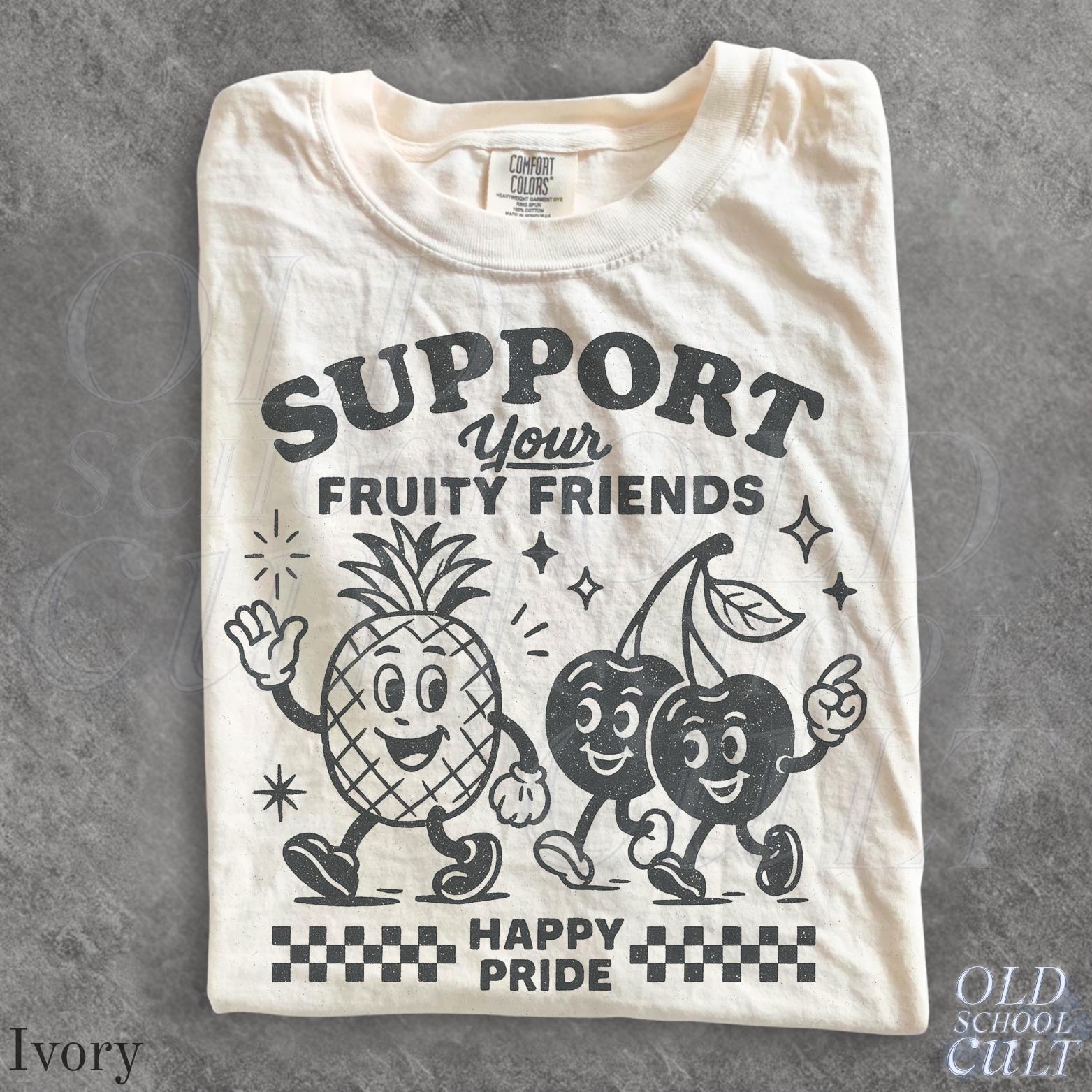 Fruity Friends Lgbtqia Pride Gay Rights Pride Rainbow Pride Parade Lgbtq Support Lesbian Comfort Colors (2)