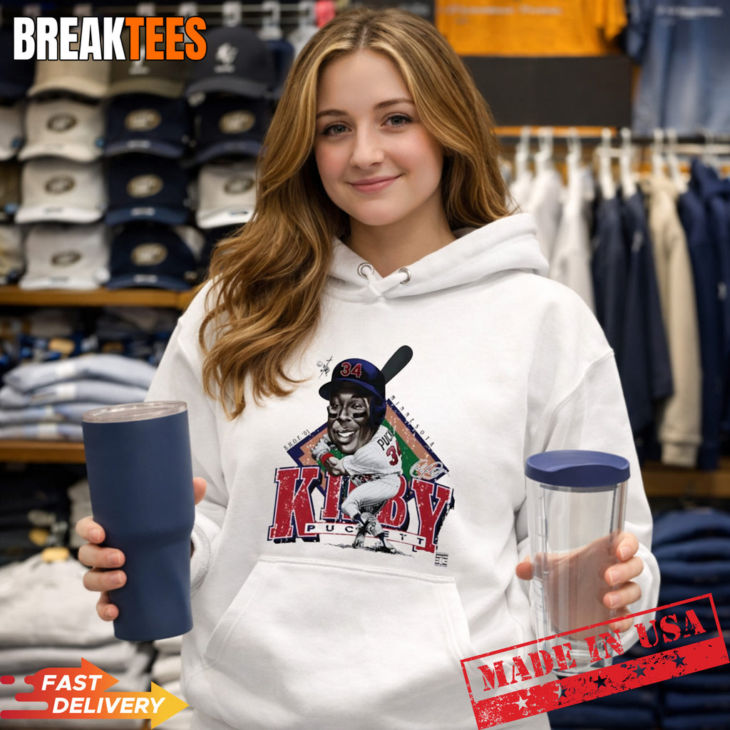 Kirby Puckett Minnesota Twins MLB Bruce Stark collection signature t-shirt