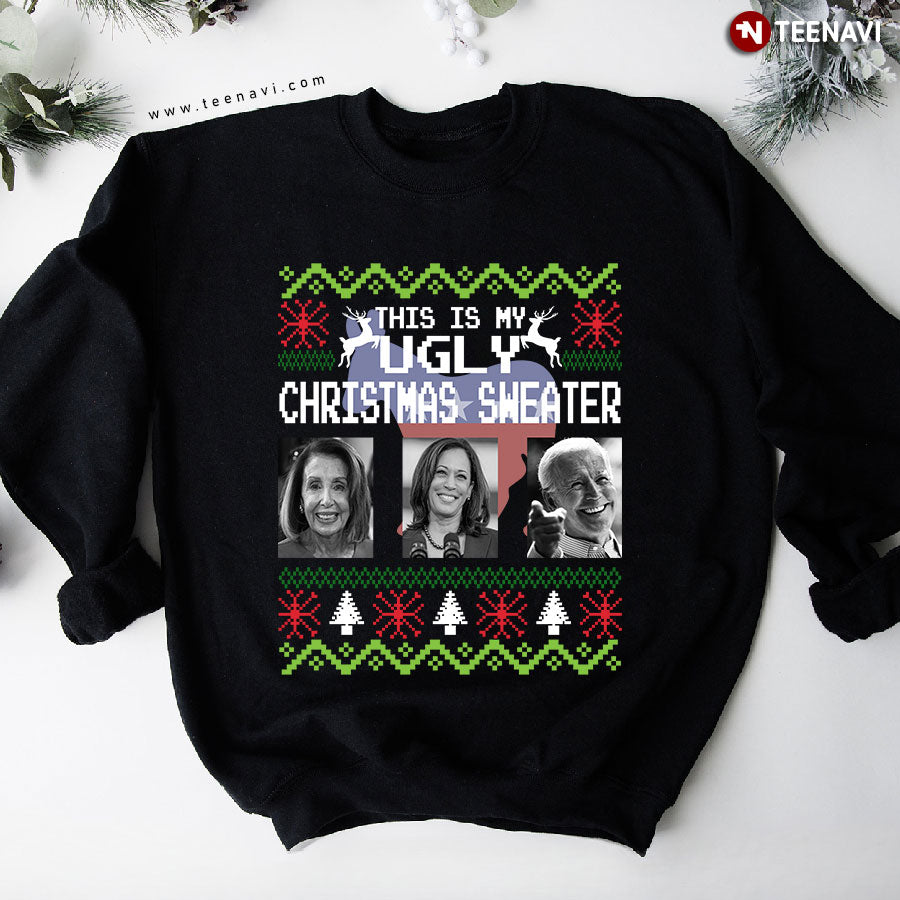 Funny Ugly Christmas Sweater – Biden, Harris, Pelosi Sweatshirt