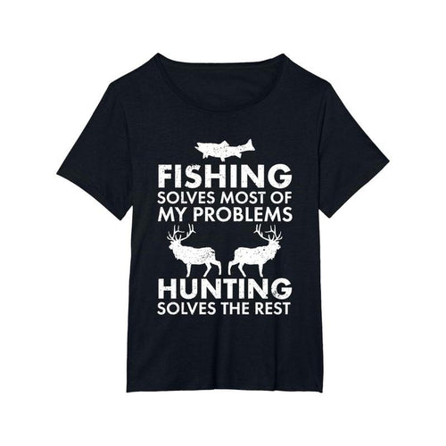 1 pc, 100% cotton T-shirt, Fun fishing and hunting gift Christmas Humor Hunter Cool T-shirt Made in USA Hoodie, Sweatshirt