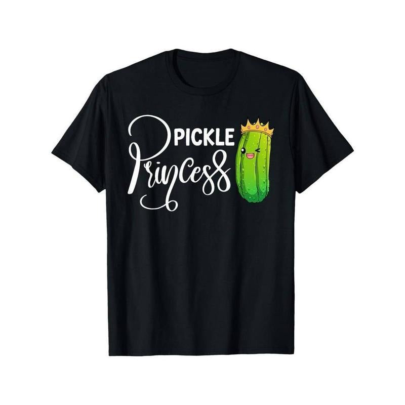 [100% Cotton] [Soft, Breathable Pickle Tee] Ultra Soft, Breathable Dill Pickle Princess Art T-Shirt Hoodie, Sweatshirt