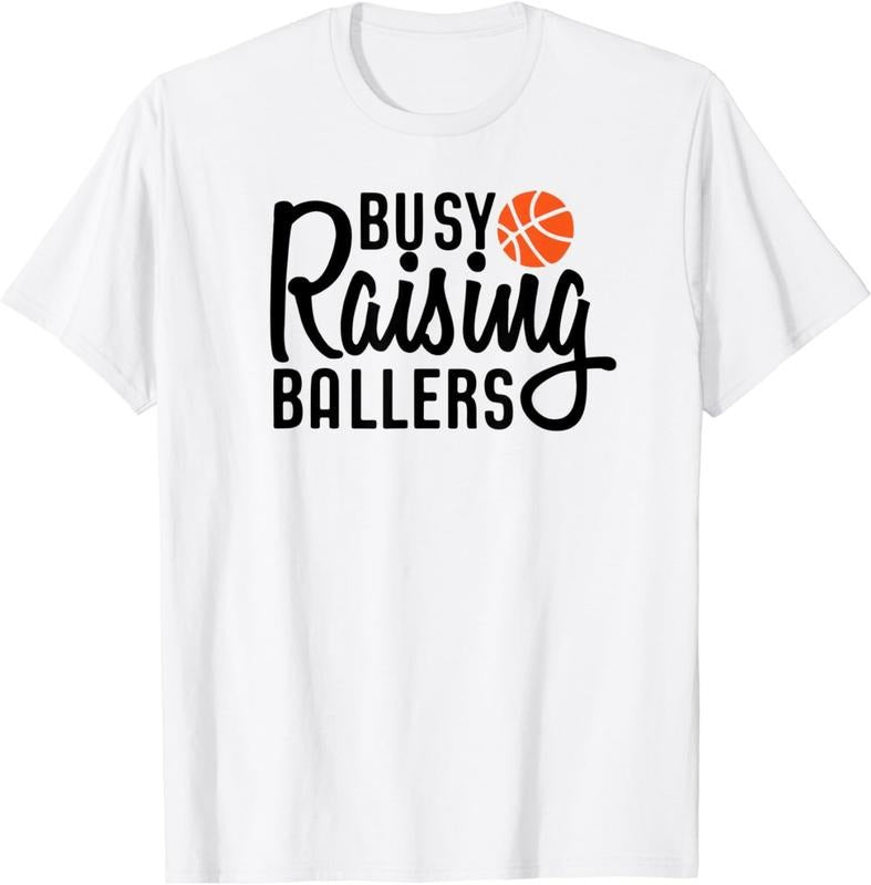 [100% Cotton] Busy Raising Ballers Basketball T-Shirt Hoodie, Sweatshirt | UrbanDripWear.com