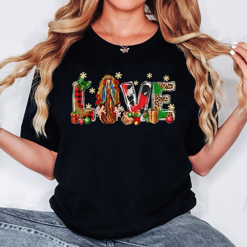 [100% Cotton] Christmas Lady Of Guadalupe Latina Mexican Virgin Mary Gifts T-Shirt Hoodie, Sweatshirt | UrbanDripWear.com