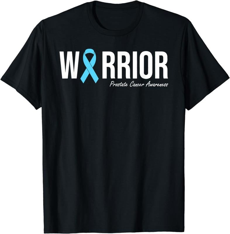 [100% Cotton] Family Prostate Cancer Awareness Light Blue Ribbon Warrior T-Shirt Hoodie, Sweatshirt | UrbanDripWear.com