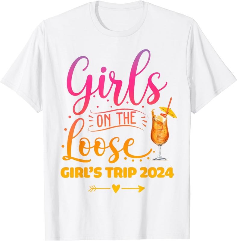 [100% Cotton] Girls On The Loose, Tie Dye Girls Weekend Trip 2024 T-Shirt Hoodie, Sweatshirt | UrbanDripWear.com
