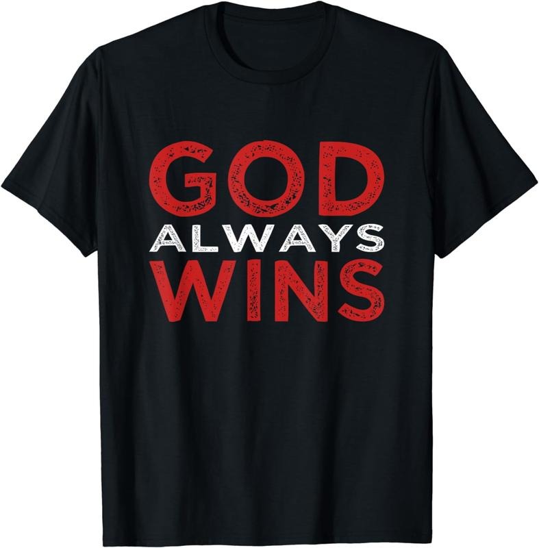 [100% Cotton] God Always Wins Religious T-Shirt Hoodie, Sweatshirt | UrbanDripWear.com