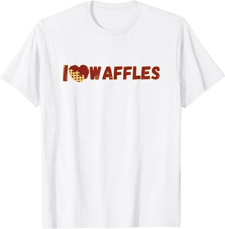 [100% Cotton] I Love Waffles | Heart-Shaped Chocolate Waffle T-Shirt01 T-Shirts, Hoodie, Sweatshirt | UrbanDripWear.com
