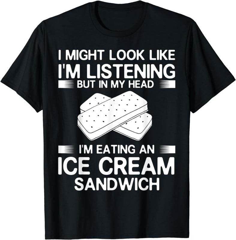 [100% Cotton] Ice Cream Sandwich Gift Cookie Recipe T-Shirt
