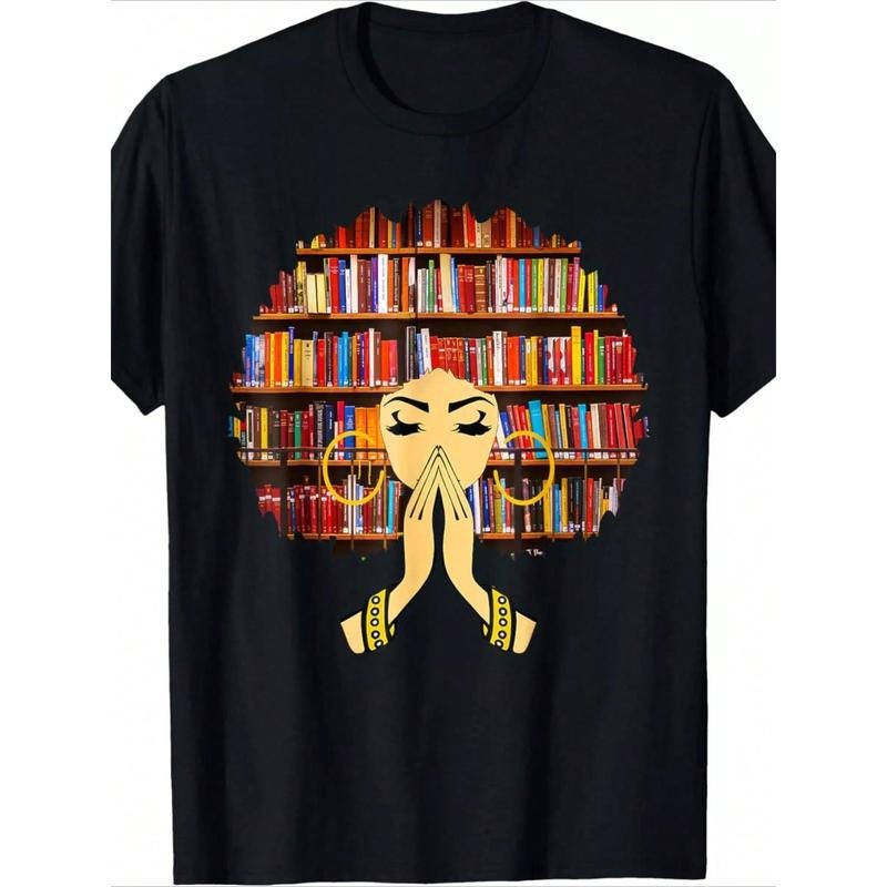 100% Cotton  Magic Afro Book Love Literacy Librarian T-Shirt   220g Heavy Cotton T Shirt Hoodie, Sweatshirt