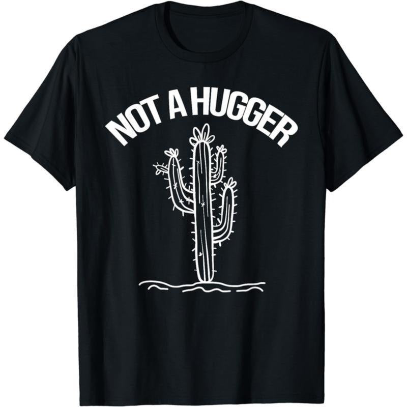 [100% Cotton] Minimalist Cactus Design T-Shirt For Non Huggers Out There. Hoodie, Sweatshirt | UrbanDripWear.com