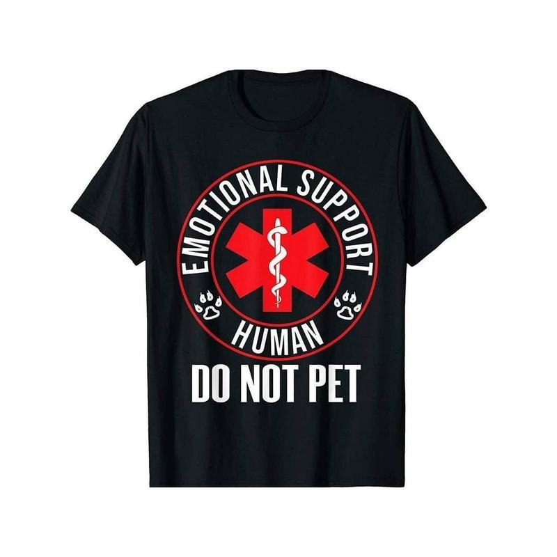 [100% Cotton] NEW LIMITED Emotional Support Human Do Not Pet Service Dog T-Shirt Hoodie, Sweatshirt | UrbanDripWear.com