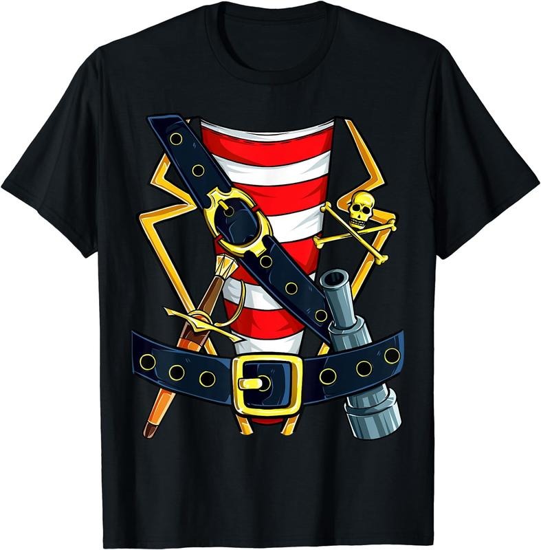 [100% Cotton] Pirate Buccaneer Costume T shirt Funny Halloween Novelty Women T-Shirt Hoodie, Sweatshirt | UrbanDripWear.com