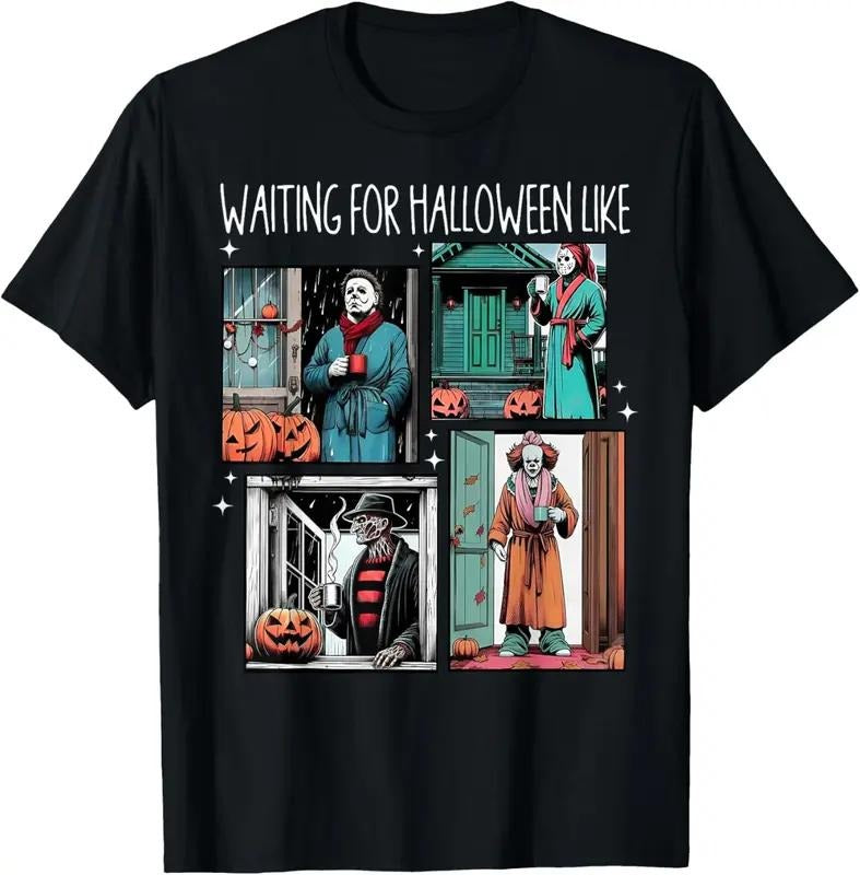 [100% Cotton] Spooky Halloween Waiting Game With Jack O Lantern Decor T-Shirt Hoodie, Sweatshirt | UrbanDripWear.com
