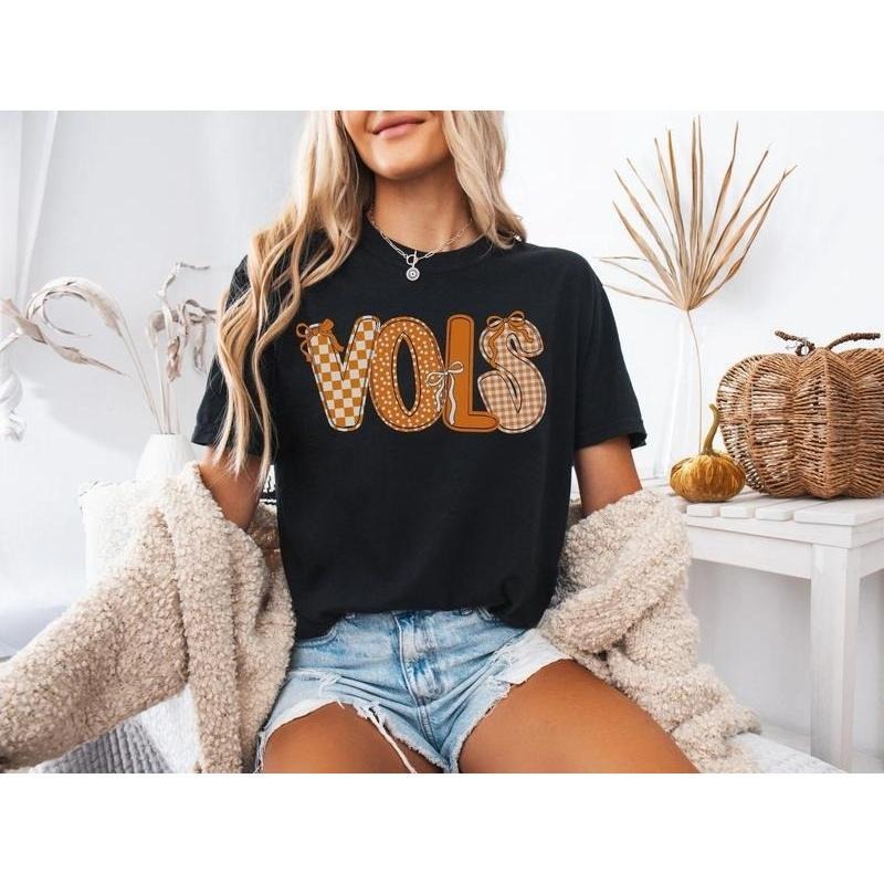 [100% Cotton] Tennessee Football Gameday Tee, Fun VOLS Letter Print Unisex Shirt, Great Gift For Students & Alumni...