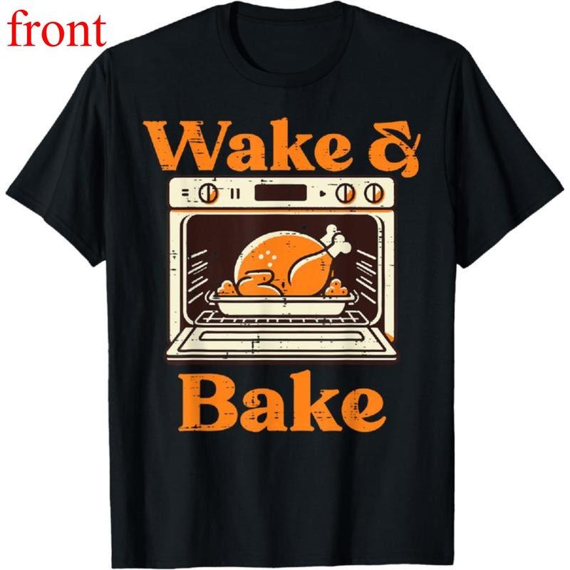 [100% Cotton] Thanksgiving Wake And Bake Funny Turkey Day Dad Men Women T-Shirt Hoodie, Sweatshirt | UrbanDripWear.com