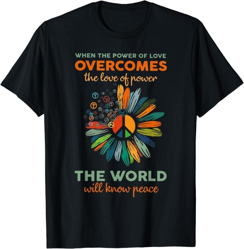 [100% Cotton] The Love Of Power Peace T-Shirt Hoodie, Sweatshirt | UrbanDripWear.com