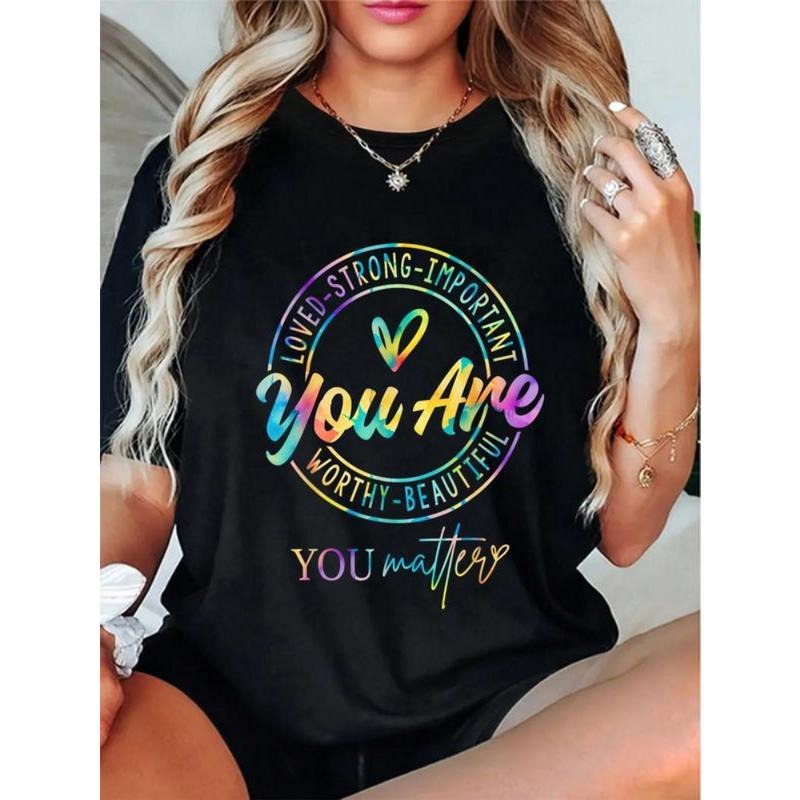 100% Cotton  Tie Dye You Matter Kindness Mental Health Awareness Warrior T-Shirt Hoodie, Sweatshirt | UrbanDripWear.com