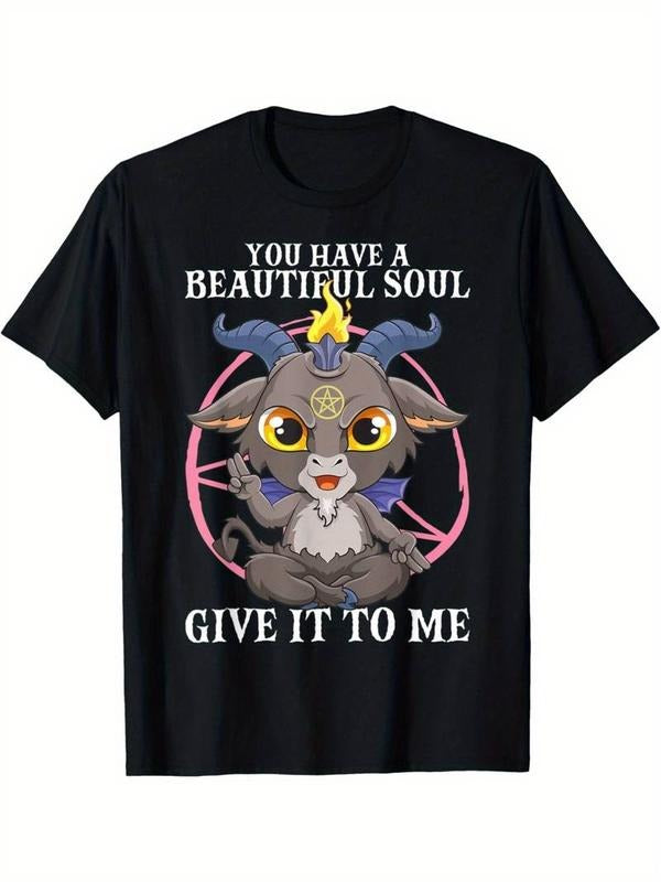 [100% Cotton] You have a beautiful soul Satan Bafant Demon Satan Goat T-shirt Hoodie, Sweatshirt | UrbanDripWear.com