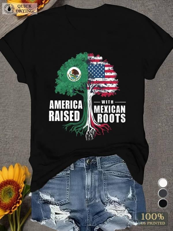 [100% Cotton] merican mexican Women's Plus Size Sports Short Sleeve T-Shirt Hoodie, Sweatshirt | UrbanDripWear.com