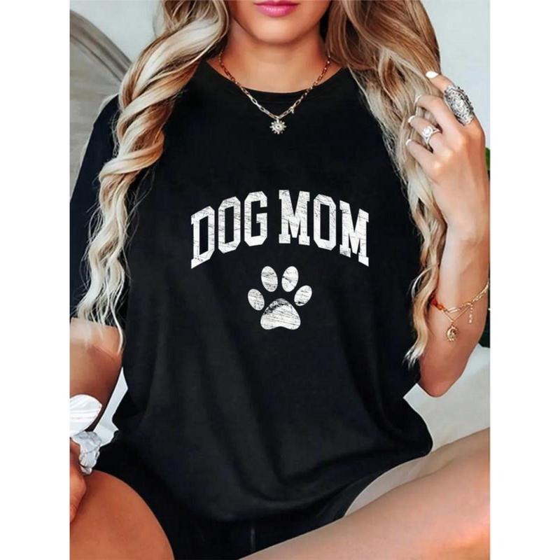 100% Cotton 100% Cotton Dog Mom - Vintage Distressed Design - Funny Dog Paw T-Shirt Hoodie, Sweatshirt | UrbanDripWear.com