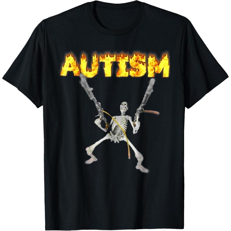 100% Cotton Autism Skeleton Funny Oddly Specific Dank Meme T-Shirt Hoodie, Sweatshirt | UrbanDripWear.com