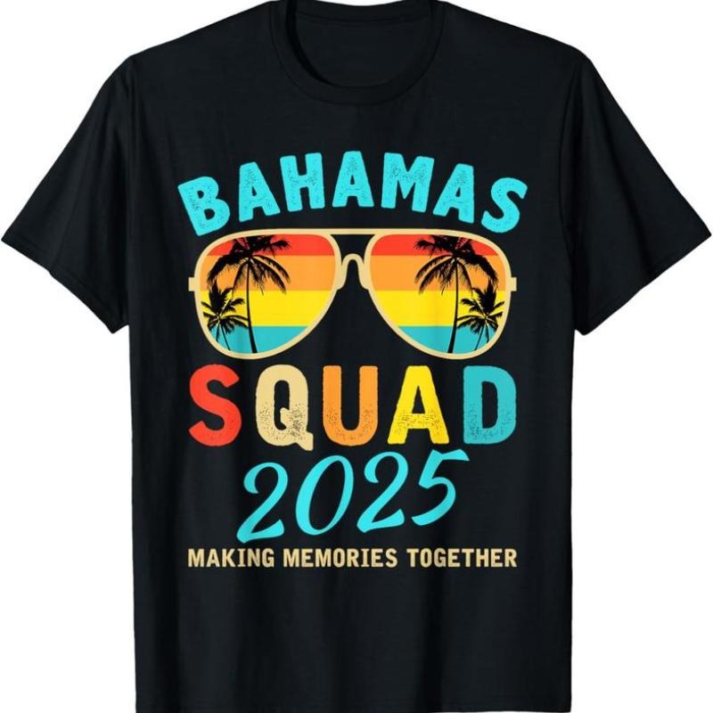 100% Cotton Bahamas Vacation 2025 Squad Family Friends Matching Group T-Shirt Hoodie, Sweatshirt | UrbanDripWear.com