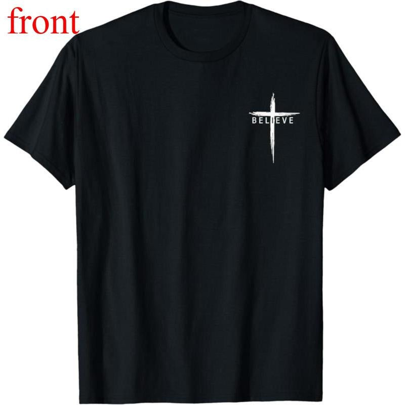 100% Cotton Believe Christian Cross Jesus Christ Christians Men Women T-Shirt Hoodie, Sweatshirt | UrbanDripWear.com