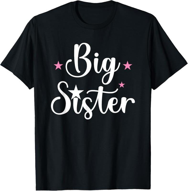 100% Cotton Big Sister, Little Stars T-Shirt Hoodie, Sweatshirt | UrbanDripWear.com
