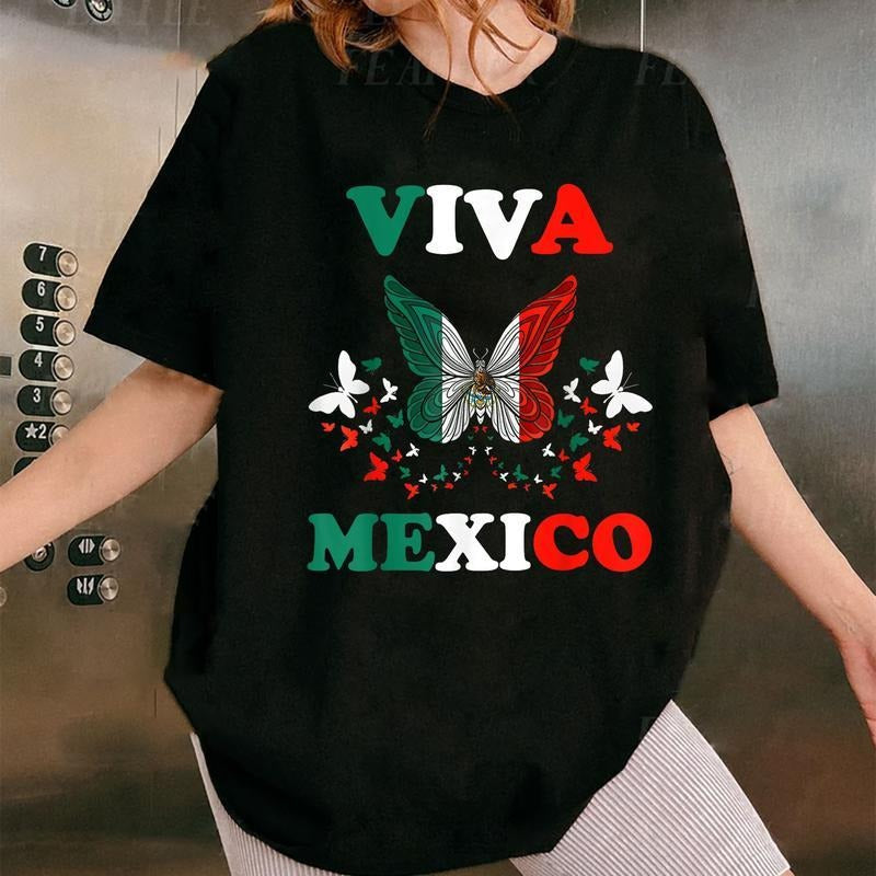 [100% Cotton]Butterfly Mexico Women Girls T-Shirt Hoodie, Sweatshirt | UrbanDripWear.com
