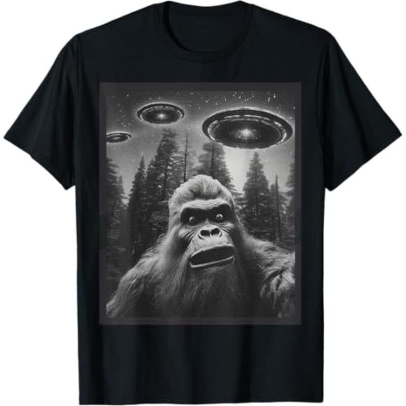 100% Cotton CAT Funny Graphic Tee For Men Women Bigfoot Sasquatch Alien UFO T-Shirt Hoodie, Sweatshirt | UrbanDripWear.com