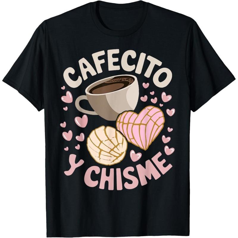 100% Cotton Cafecito Y Chisme Latina Mexican Baked Concha Pastry Conchas T-Shirt Hoodie, Sweatshirt | UrbanDripWear.com