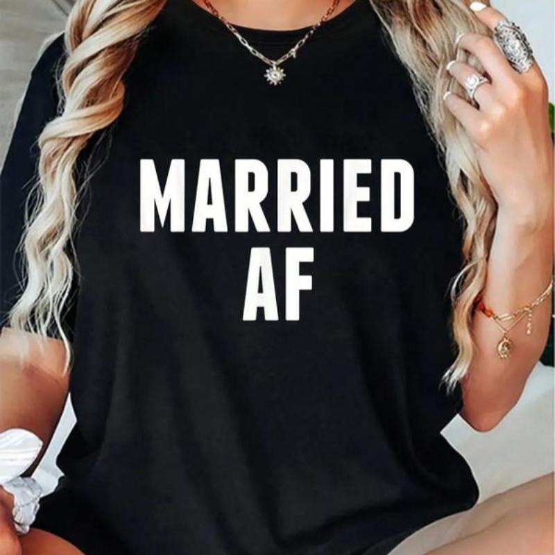 100% Cotton Casual Tshirt Married AF T Shirt For Husband Or Wife Hoodie, Sweatshirt | UrbanDripWear.com