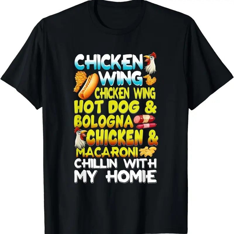 [100% Cotton]Chicken Wings Chicken Wings Hot Dog & Bologna Chicken T-Shirt Hoodie, Sweatshirt | UrbanDripWear.com