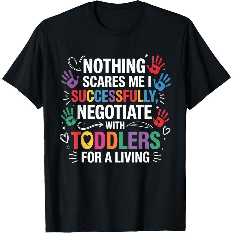 100% Cotton Childcare Teacher Negotiate with Toddlers Funny Daycare T-Shirt Hoodie, Sweatshirt | UrbanDripWear.com
