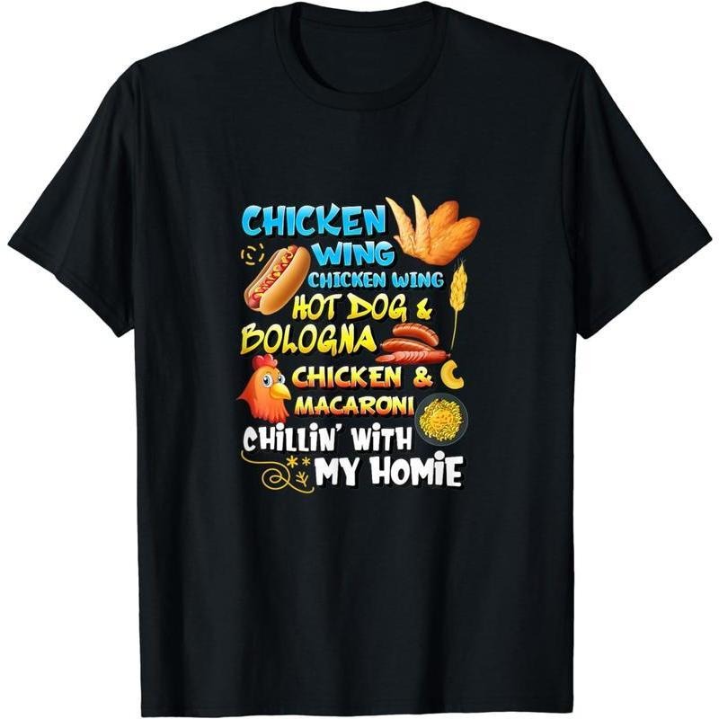 [100% Cotton]Cooked Chicken Wing Chicken Wing Hot Dog Bologna Macaroni Plus-size breathable T-Shirt Hoodie, Sweatshirt