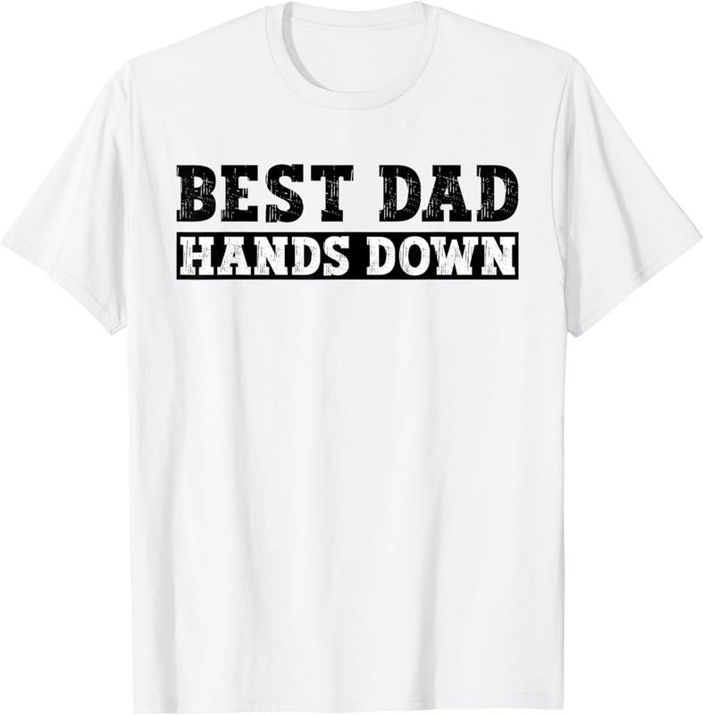 [100% Cotton]Cool Father's Day Kids Craft Handprints Best Dad Hands Down T-Shirt Hoodie, Sweatshirt | UrbanDripWear.com