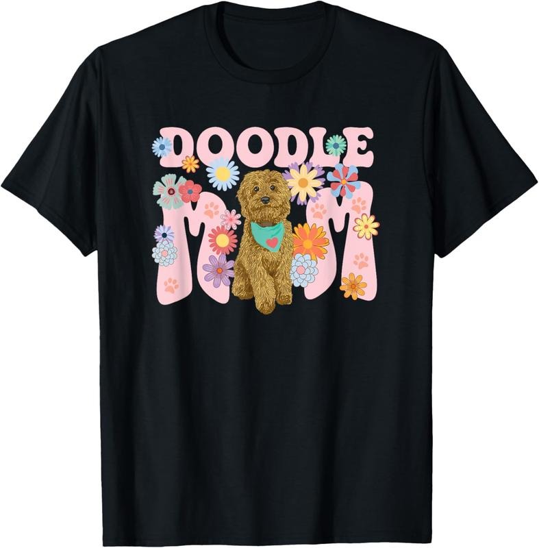 100% Cotton Cute Goldendoodle Doodle Dog Mom Design Women T-Shirt Hoodie, Sweatshirt | UrbanDripWear.com