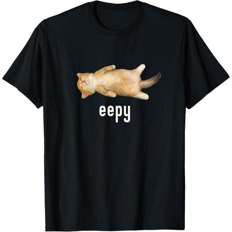 100% Cotton Eepy Cat, Silly Sleepy Cat Meme T-Shirt style 02 Hoodie, Sweatshirt | UrbanDripWear.com