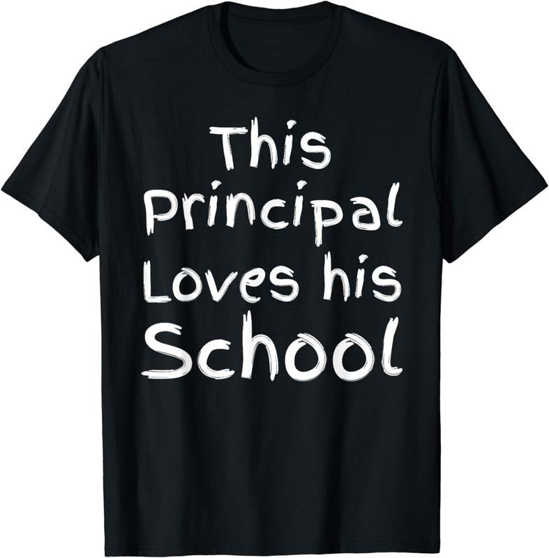 [100% Cotton]Elementary Principal Quote This Principal Loves His School T-Shirt Hoodie, Sweatshirt | UrbanDripWear.com