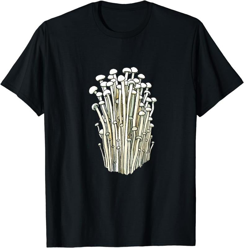 [100% Cotton]Enoki Japanese Velvet Shank Enokitake Flammulina Shrooms T-Shirt Hoodie, Sweatshirt | UrbanDripWear.com