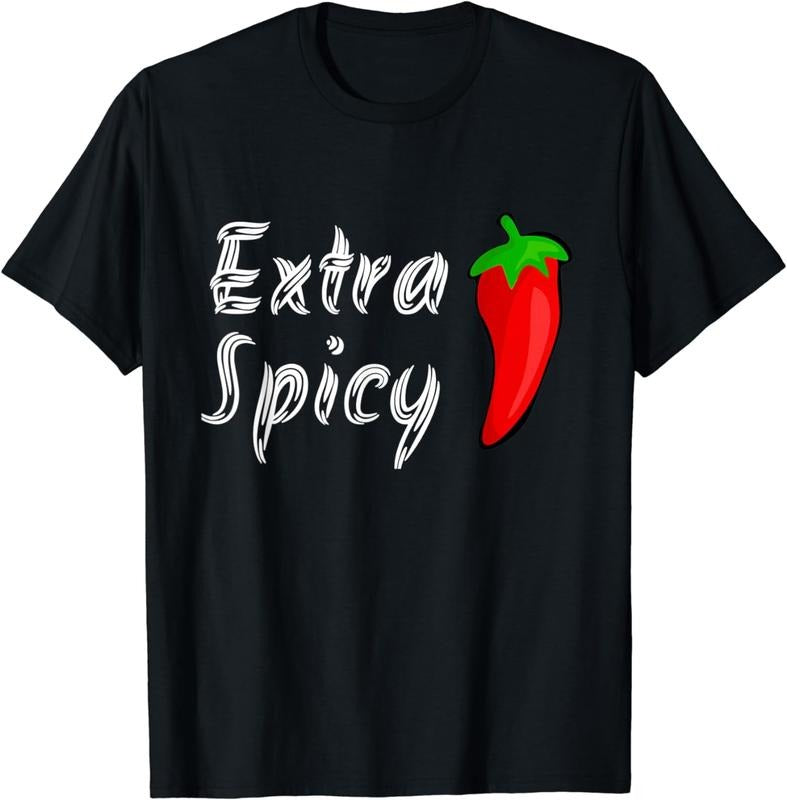 [100% Cotton]Extra Spicy Shirt Hot Pepper Funny Graphic Tee Teens Adults Hoodie, Sweatshirt | UrbanDripWear.com