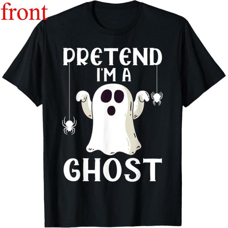 100% Cotton Fashion Garment Funny Pretend I'm A Ghost Lazy Halloween Costume T-Shirt Hoodie, Sweatshirt | UrbanDripWear.com