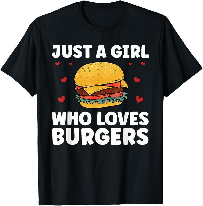 100% Cotton Funny Burger Art For Girl Women Hamburger Cheeseburger Lover T-Shirt Hoodie, Sweatshirt | UrbanDripWear.com