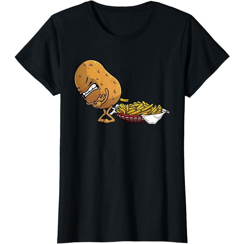 [100% Cotton]Funny French Fries Designs For Men Women Potato Food Eaters T-Shirt Hoodie, Sweatshirt | UrbanDripWear.com